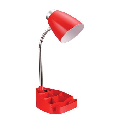 Gooseneck Organizer Desk Lamp with Stand - 18.5" - Red - IMAGE 1