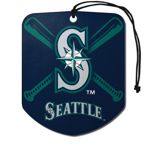 Set of 2 MLB Seattle Mariners Automotive Air Fresheners 3.5" - IMAGE 1