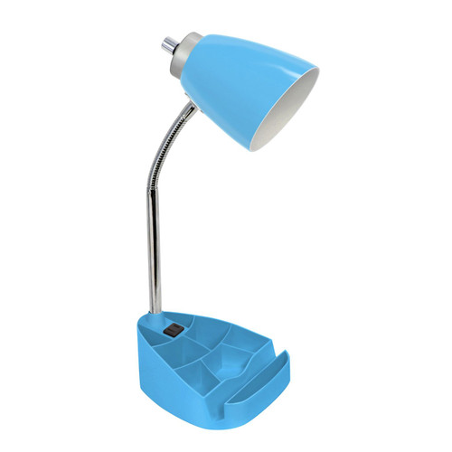 Adjustable Gooseneck Organizer Desk Lamp with Stand - 18.5" - Blue - IMAGE 1