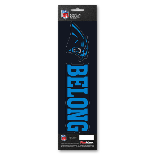 2ct NFL Carolina Panthers Team Slogan Automotive Decal Stickers 6.25" - IMAGE 1