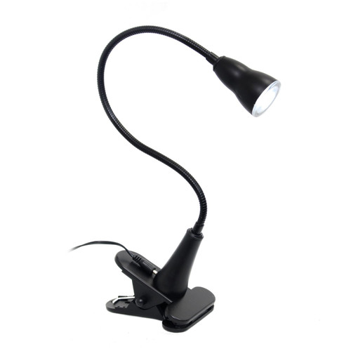 LED Lighted Adjustable Gooseneck Clip Desk Lamp - 22.75" - Black - IMAGE 1