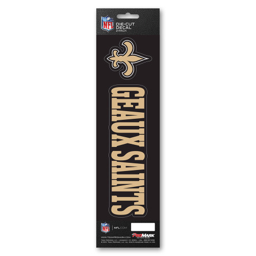 2ct NFL New Orleans Saints Team Slogan Automotive Decal Stickers 6.25" - IMAGE 1