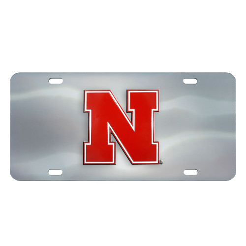 12” NCAA University of Nebraska Cornhuskers Automotive Diecast License Plate - IMAGE 1