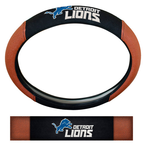 15.5” NFL Detroit Lions Embroidered Grip Steering Wheel Cover - IMAGE 1