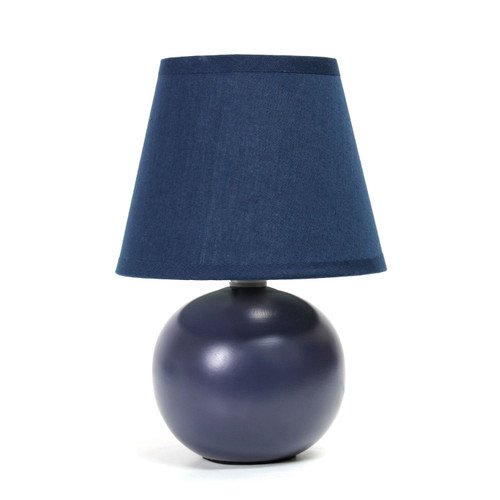 Mini Globe Table Lamp with Tapered Shade - 8.5" - Blue - IMAGE 1