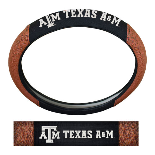 15.5” NCAA Texas A&M University Aggies Embroidered Grip Steering Wheel Cover - IMAGE 1