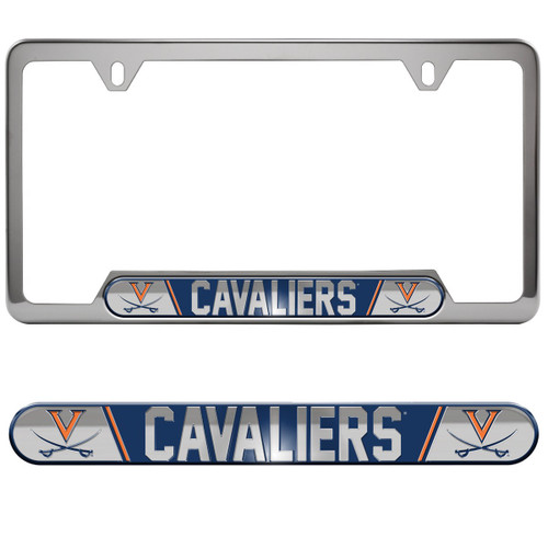 NCAA University of Virginia Automotive License Plate Frame - 12.25” - IMAGE 1