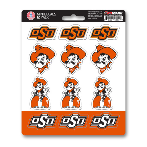 12ct NCAA Oklahoma State University Cowboys Automotive Mini Decal Stickers 6.25” - IMAGE 1