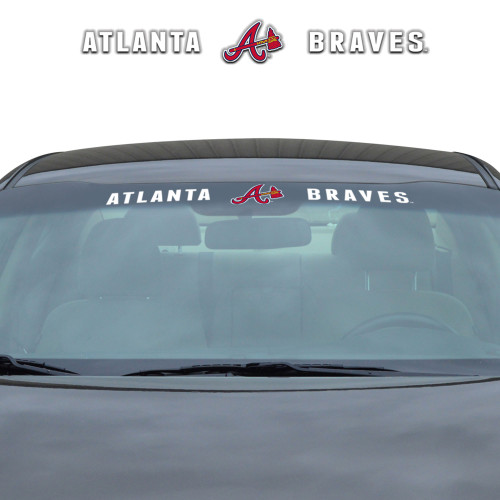 34” MLB Atlanta Braves Automotive Windshield Decal - IMAGE 1