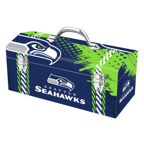 16.25" NFL Seattle Seahawks Steel Tool Box - IMAGE 1