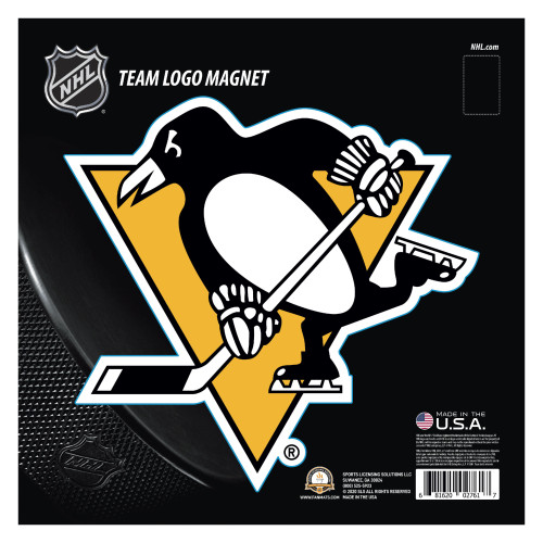 NHL Pittsburgh Penguins Automotive Large Team Logo Magnet - 8" - IMAGE 1