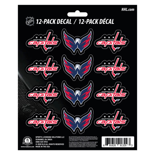 12ct NHL Washington Capitals Automotive Mini Decal Stickers 6.25” - IMAGE 1