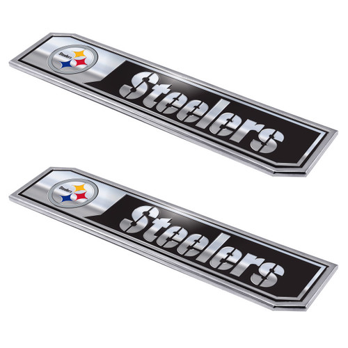 NFL Pittsburgh Steelers Automotive Embossed Truck Emblems - 8.25" - Set of 2 - IMAGE 1