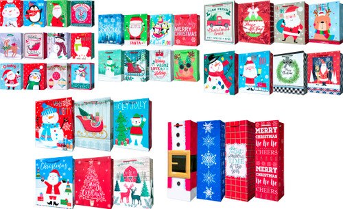 Set of 672 Christmas Gift Bags with Spinner Retail Rack - IMAGE 1