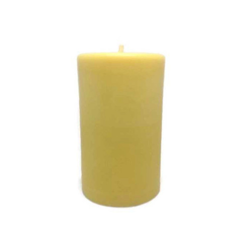 3.75" Golden Yellow Sweet Orange Scented Aromatherapy Pillar Candle - IMAGE 1