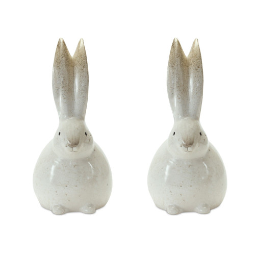 Smooth Bunny Figurines - 11.75" - Set of 2 - IMAGE 1