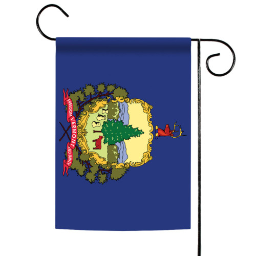 Blue and Green Vermont State Outdoor Garden Flag 18" x 12.5" - IMAGE 1