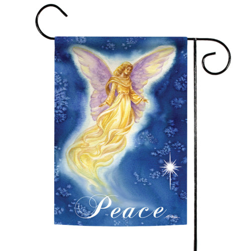 Blue and White Angel Wings Outdoor Rectangular Mini Garden Flag 18" x 12.5" - IMAGE 1