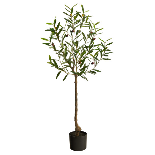 4' Olive Artificial Tree in Black Nursery Pot - IMAGE 1