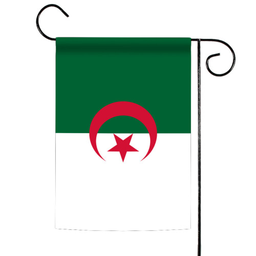 Green and White Algeria Outdoor Garden Flag 18" x 12.5" - IMAGE 1