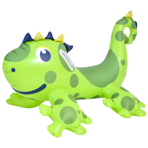 Inflatable Spotted Dinosaur Ride-On Pool Float - 46.5" - Green - IMAGE 1