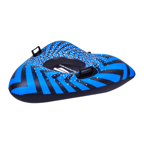 39" Inflatable Black and Blue Ride-On Pool Float or Snow Tube - IMAGE 1