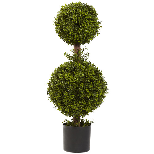 3' Potted Boxwood Double Ball Artificial Topiary Tree - IMAGE 1