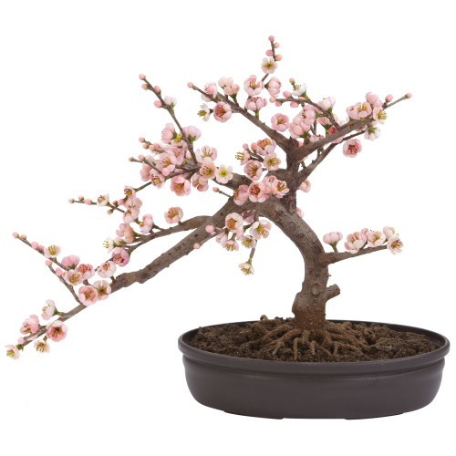 17.5" Pink Cherry Blossom Artificial Bonsai Silk Tree - IMAGE 1