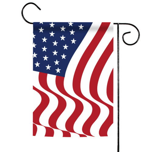 Red and Blue Salute with Pride Patriotic Outdoor Garden Flag 18" x 12.5" - IMAGE 1