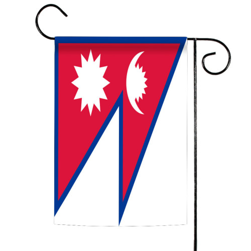 Red and White Nepal Outdoor Garden Flag 18" x 12.5" - IMAGE 1