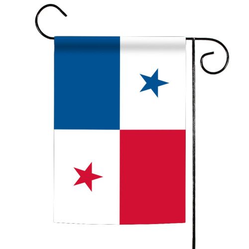 Red and Blue Panama Outdoor Garden Flag 18" x 12.5" - IMAGE 1