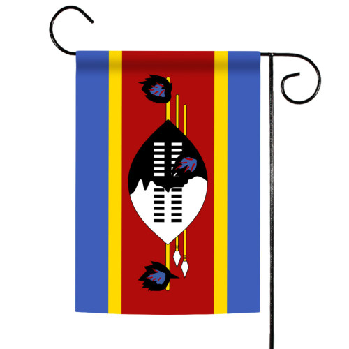 Red and Blue Swaziland Outdoor Garden Flag 18" x 12.5" - IMAGE 1