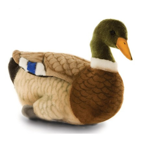 Handcrafted Mama Mallard Duck Plush Bird - 13.5" - Set of 3 - IMAGE 1