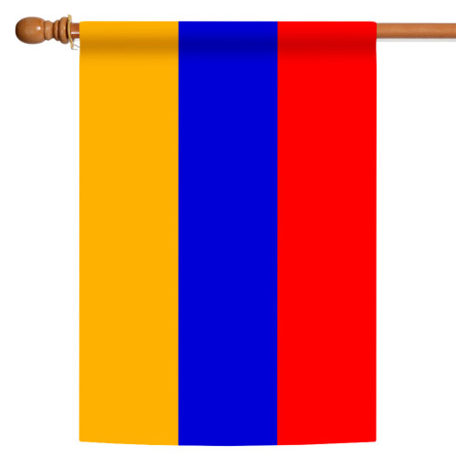 Red and Blue Armenia Outdoor House Flag 40" x 28" - IMAGE 1