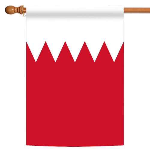 Red and White Bahrain Outdoor House Flag 40" x 28" - IMAGE 1
