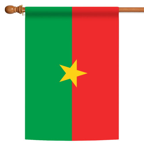 Red and Green Burkina Faso Outdoor House Flag 40" x 28" - IMAGE 1