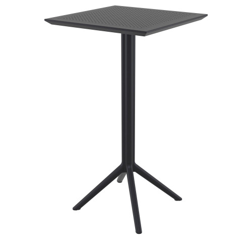 42.5" Black Folding Square Outdoor Patio Bar Table - IMAGE 1