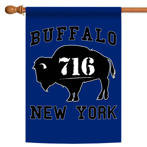Buffalo New York 716 Outdoor House Flag 40" x 28" - IMAGE 1