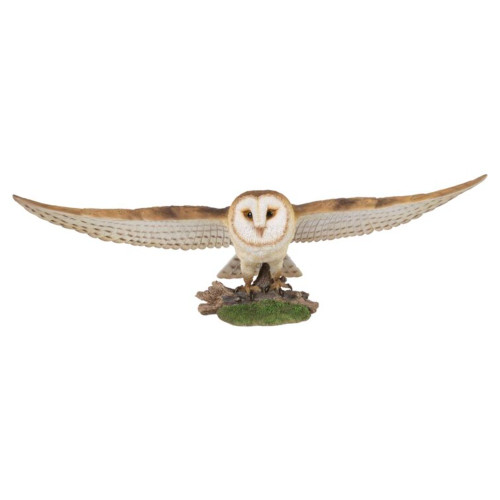 31" Barn Owl Flying Outdoor Garden Statue - IMAGE 1
