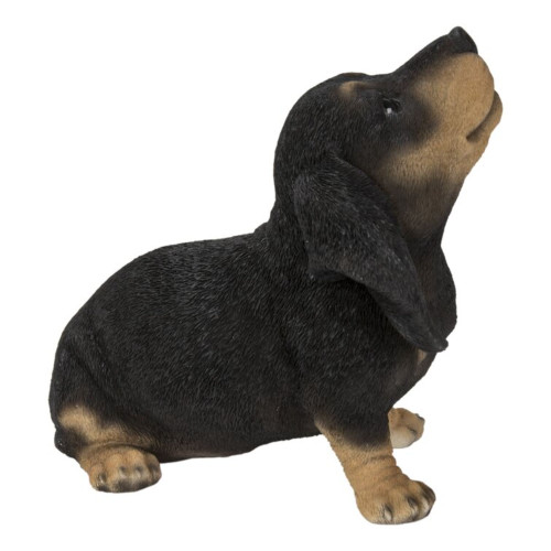 6.5" Howling Dachshund Puppy Outdoor Garden Statue - IMAGE 1