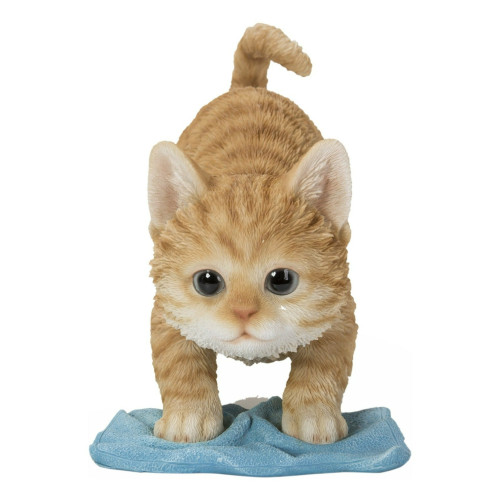 8" Mopping Kitten Outdoor Garden Statue - IMAGE 1