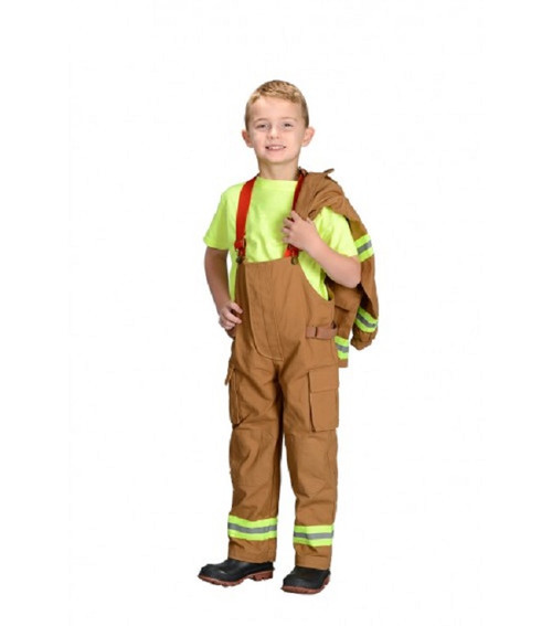 Tan Fire Fighter Suit Halloween Costume (ages 2-3) - IMAGE 1