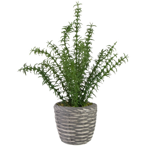 Real Touch™ Artificial Thyme Plant in Gray Ceramic Pot - 15" - IMAGE 1