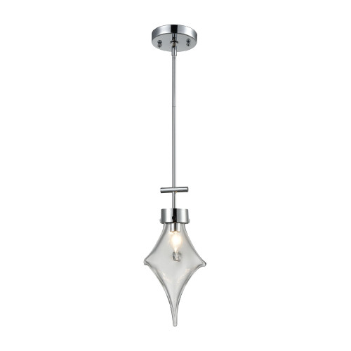 Seedless Glass 1-Light Hanging Pendant Ceiling Fixture - 16" - IMAGE 1