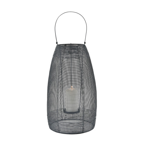 Lantern Hurricane Candle Holder - 27.5” - Gray - IMAGE 1