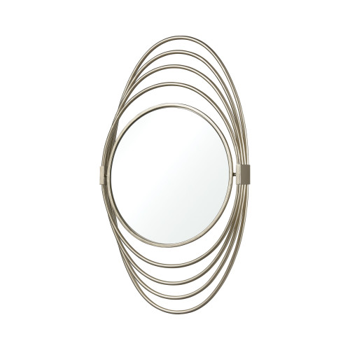 Multi-Rings Round Wall Mirror - 27" - Silver - IMAGE 1