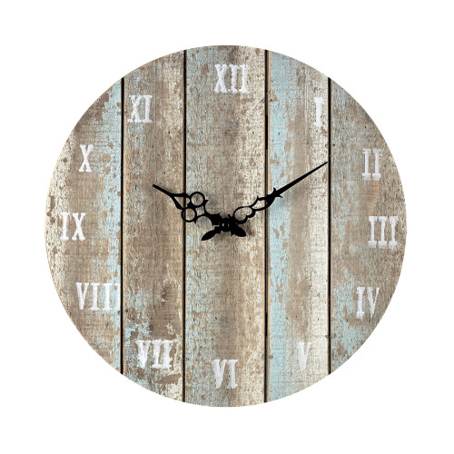 Wooden Roman Numeral Wall Clock - 16" - Brown - IMAGE 1