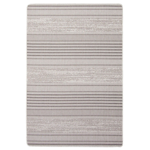 3.25' x 4.5' Gray and Black Striped Rectangular Outdoor Area Throw Rug - IMAGE 1