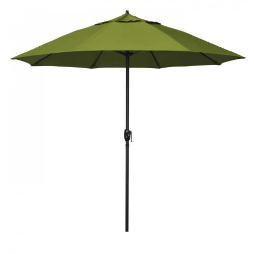 9ft Outdoor Casa Series Olefin Canopy Patio Umbrella With Crank Open and Auto Tilt System, Apple Green - IMAGE 1