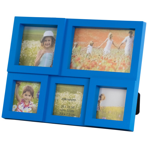 Multi-Sized Puzzled Collage Picture Frame - 11.75" - Blue - IMAGE 1